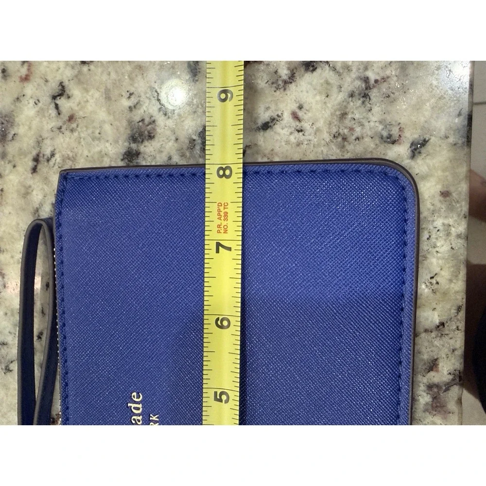 Kate Spade New York Cobalt Blue Zippered Wristlet Pouch Purse